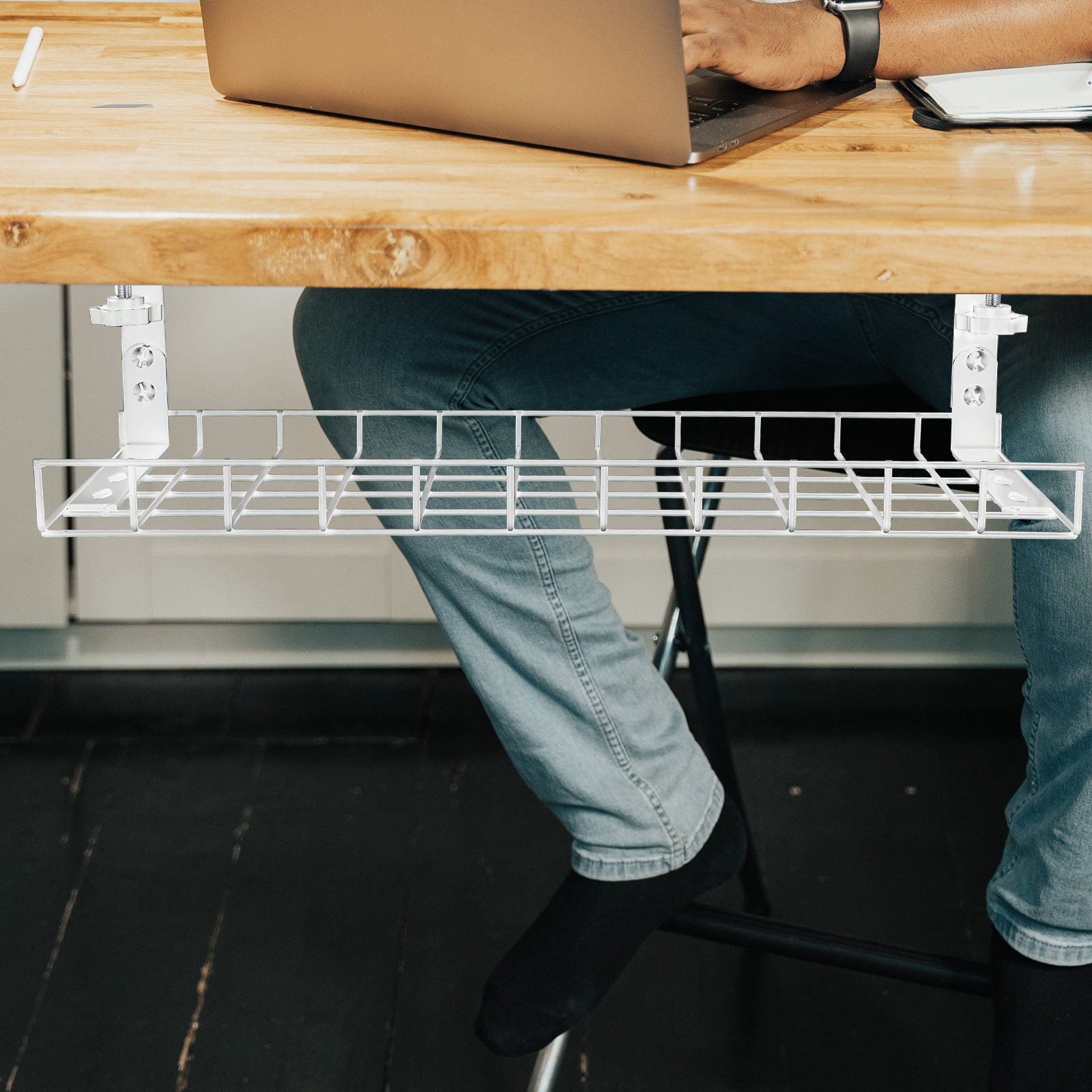 Surge Protector Rack - Under Desk Cable Management Tray Compact