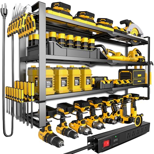 4-Tier Metal Wall-Mounted Tool - Surge Protector Rack 评论和价格