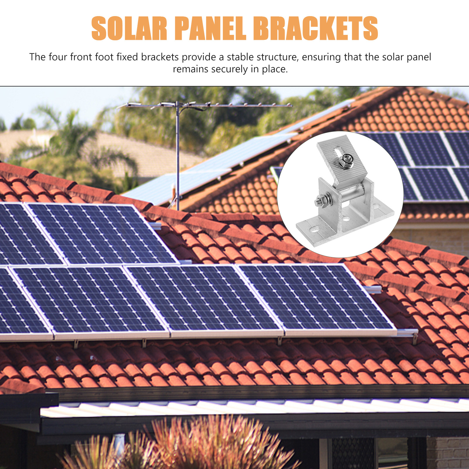 4Pcs Aluminum Alloy Solar Pane - Flat Panel Mount Tilt 评论和价格