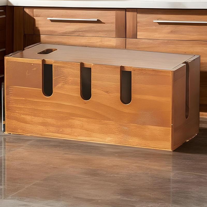 Wood Cable Organizer Box for E - Surge Protector Rack 评论和价格