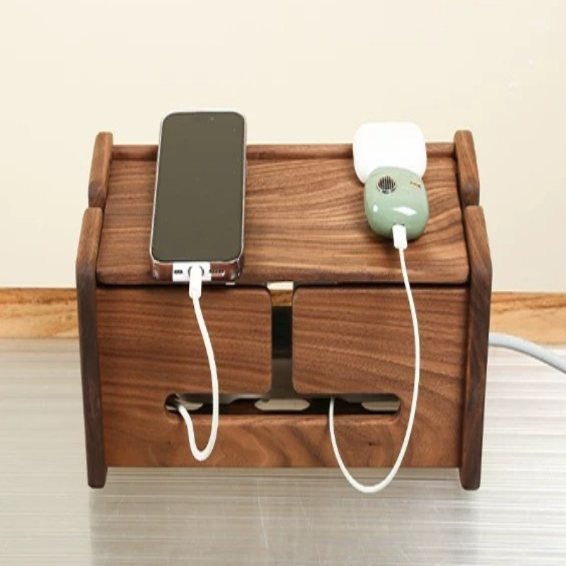 Black Walnut Flip Cover Cable  - Surge Protector Rack 评论和价格